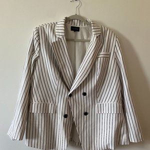 1. State Double Breasted Striped Blazer (16W/18)